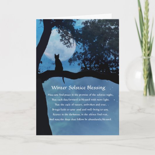 冬の至子猫恵みホリデーカード サンキューカード (正面)