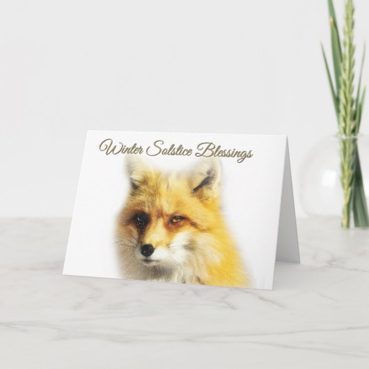 冬の至恵みキツネとスノーカード シーズンカード (正面)