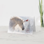 冬の至恵みユニコーン(鳥)ショウジョウコウカンチョウ カード (正面)