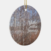 冬の至恵み樺の木森 セラミックオーナメント (右)