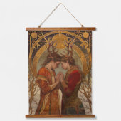 冬の至愛好家ウッドトップウォールタペストリー 吊り下げ型タペストリー (正面)