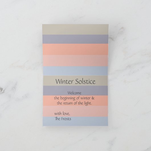 冬の至最長の日がライトウィンターに戻る シーズンカード (内部)