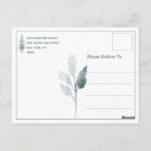 冬の至水の色ウッドランドウィンターシーン ポストカード (裏面)