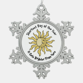 冬の至詩 スノーフレークピューターオーナメント