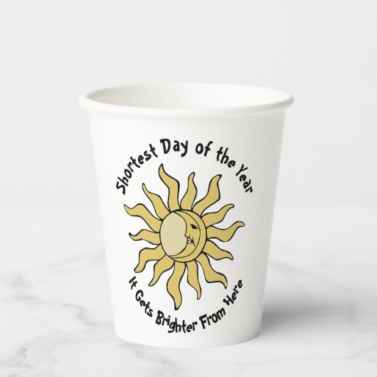 冬の至詩 紙コップ (正面)