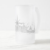 冬の至賛美ズ フロストグラスビールジョッキ (正面右)