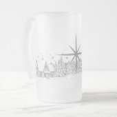 冬の至賛美ズ フロストグラスビールジョッキ (正面左)