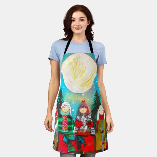 冬の至 エプロン (着用した状態)