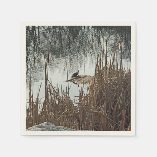 冬の至 スタンダードカクテルナプキン (正面)