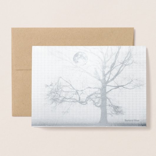 冬の至：プロスペクト公園 – 休日 箔カード (封筒付き正面)