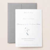 冬の至：月と鳩 箔カード (裏面封筒付き)