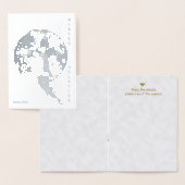 冬の至：月と鳩 箔カード (ディスプレー)