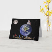 冬の至:自然からの休日の挨拶: カード (黄色い花)