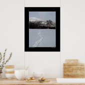 冬の色のポスターの樺の木への道 ポスター (キッチン)