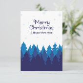 冬の色クリスマスの挨拶 カード (スタンド正面)