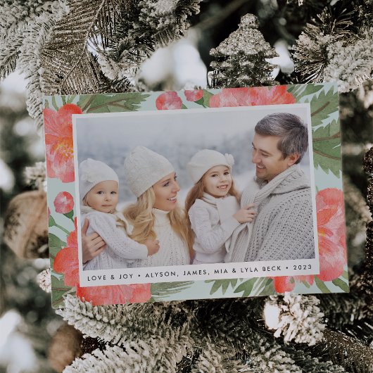 冬の芍薬 | ホリデー フォト カード