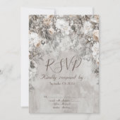 冬の花々 ワンダーランド フォレスト RSVP 招待状 (正面)