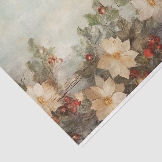 冬の花かわいらしと果実のクリスマス 薄葉紙 (詳細)