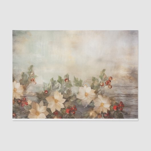 冬の花かわいらしと果実のクリスマス 薄葉紙 (正面)