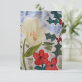 冬の花とホリーフラットカード カード (スタンド正面)