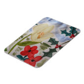 冬の花とホリーマグネット マグネット (左側)