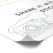 冬の花のウェディングサイン フォトゲストブック ポスター (角)