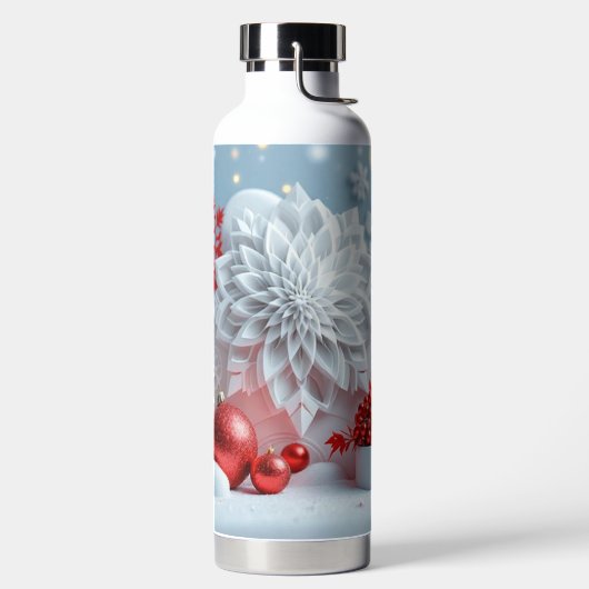 冬の花のコンポジション ウォーターボトル (左面)