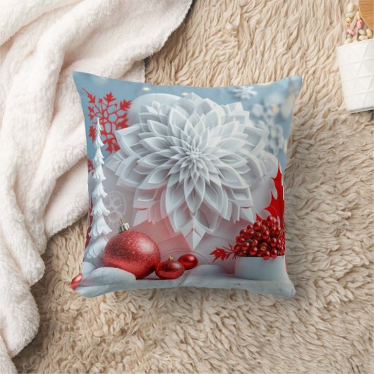 冬の花のコンポジション クッション (ブランケット)