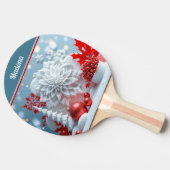 冬の花のコンポジション 卓球ラケット (横)