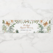 冬の花のブライダルシャワーのためのウォーターボトルラベル ペットボトルラベル (シングルラベル)