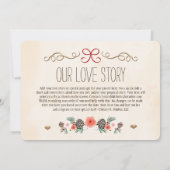 冬の花のマツ円錐形のクリスマスの保存日付 セーブザデート (裏面)