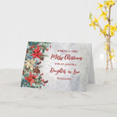 冬の花の娘inロークリスマス カード (黄色い花)