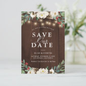 冬の花のSave the Dateカード セーブザデート (スタンド正面)