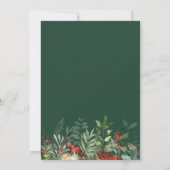 冬の花を飾ったクリスマスホリデーパーティー 招待状 (裏面)