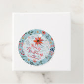 冬の花エレガントのホリデークリスマスラウンド フェイバータグ (インサイチュ)