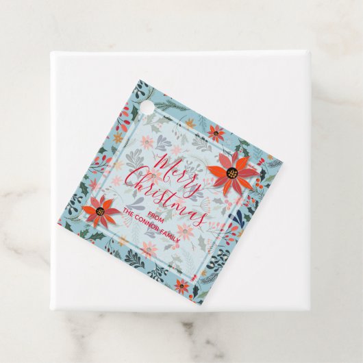 冬の花エレガントのホリデークリスマス フェイバータグ (インサイチュ)