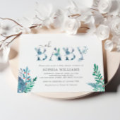 冬の花オーベビーシャワー招待状 招待状