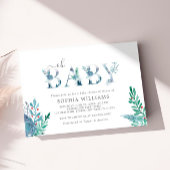 冬の花オーベビーシャワー招待状 招待状