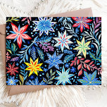 冬の花カラフル柄のクリスマス シーズンカード<br><div class="desc">この鮮やかクリスマスカー素晴らしドは、豊かな暗黒の背景にカラフルの花のパターンの配列を備えている。鮮やかなフェスティバル色と複雑なフローラデザインのミックスで、このカードはあなたの休日の挨拶に芸術的touchをもたらす。友人や家族に喜びの願いを送るのに最適で、フェスティバル応援と冬の美学ユニークを兼ね備えている。</div>