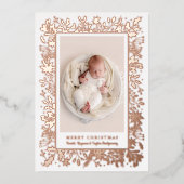 冬の花クリスマスフォト 箔シーズンカード (正面)