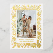 冬の花クリスマスフォト 箔シーズンカード (正面)