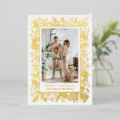 冬の花クリスマスフォト 箔シーズンカード (立ち正面)