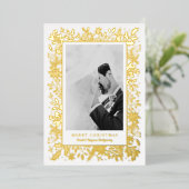 冬の花クリスマスフォト 箔シーズンカード (立ち正面)