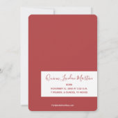 冬の花クリスマス写真誕生のお知らせ シーズンカード (裏面)