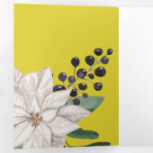 冬の花ジョユーノールクリスマスエレガント 三つ折りクリスマスカード (内部最初)