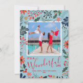 冬の花フォトクリスマス シーズンカード (正面)