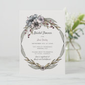 冬の花ブライダルシャワー招待 招待状 (スタンド正面)