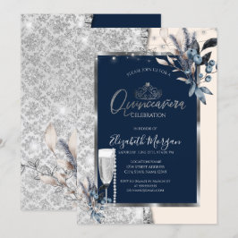 冬の花プロセッコネイビーブルーキンセアニェラ 招待状