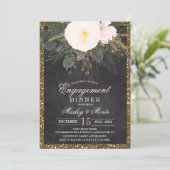 冬の花モチーフのエンゲージメントディナー招待状 招待状 (スタンド正面)