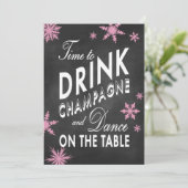 冬の花嫁の最後の夜の乾杯の時間 招待状 (スタンド正面)